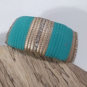 Amrita Singh Prince Street Bracelet - Turquoise and Gold